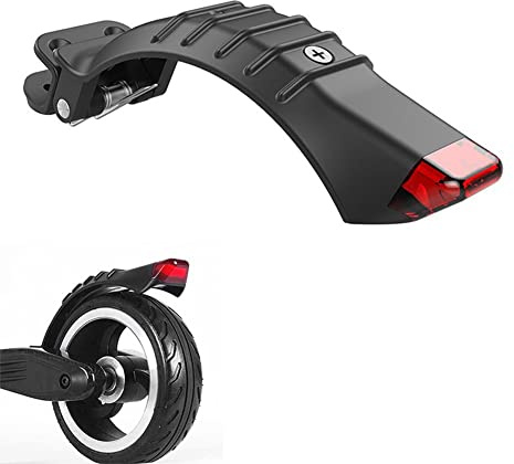 MotuTech Universal 5 5,5 6,5 MotuTech Zoll Kotflügel für Elektroroller Kick Scooter Fender Guard mit Safety Light Fußbremsbelägen