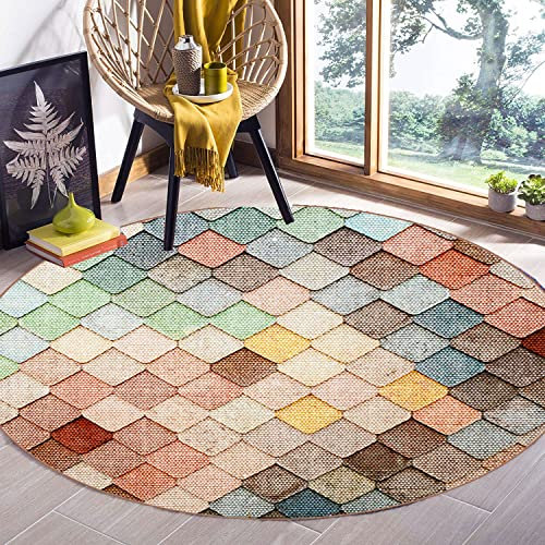KCYXSMAX Runder Teppich, Wohnzimmerteppich Teppich Rund 40cm Rund für Wohnzimmer Schlafzimmer Küche Kurzflorteppich Runder Teppich Maschinenwaschbar