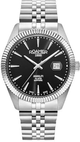 Roamer Herren Uhr Analog Quarz 852833 41 55 20 Amalfi Gents Edelstahl