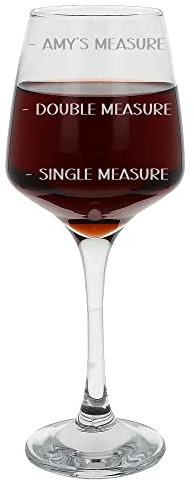 Always Looking Good Personalised Measures Funny Engraved Any Text Any Message Large Wine Glass Gift for Wine Lovers Novelty Custom Etched 400ml Wine Glass
