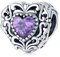 NINGAN Perline cuore mistico in argento 925 Ciondoli cuore vintage per bracciale Un regalo per sua moglie