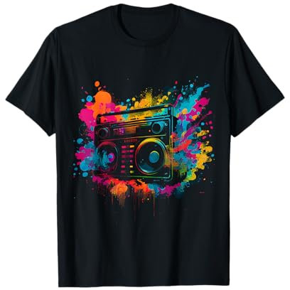 80er 90er Jahre Retro Party Verkleidung Kassette T-Shirt