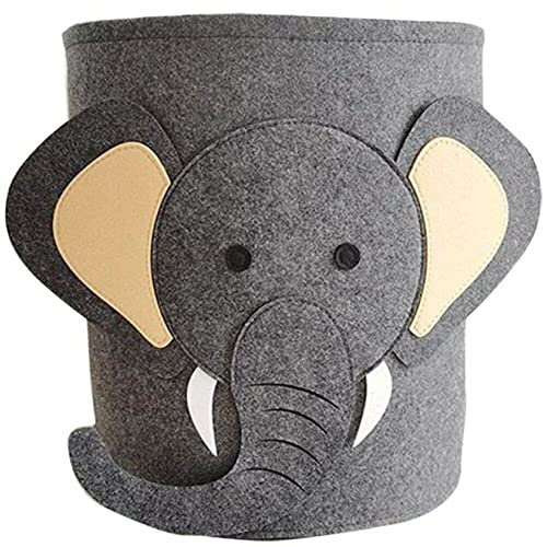 Baokuan Filzspeicherkorb Niedliche Elefant -wäschereikorb Für Decken, Spielzeug, Kleidung, Schuhe, Sundies Organizer Mülleimer Für Wohnzimmer Wohnkultur