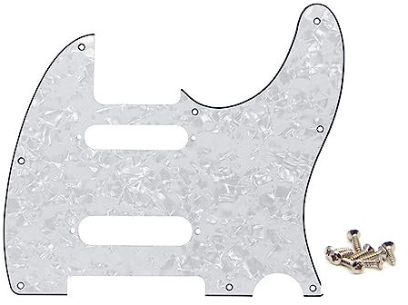 SHENGSUI White Pearl 8 Löcher SS Gitarre Tele Pickguard Fit Fender Nashville Telecaster Pickguard Ersatz