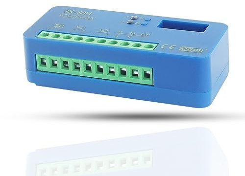 Receptor WiFi universal Schartec RX-Wifi para accionamiento de puertas. Controla las puertas eléctricas de garaje cómodamente mediante la aplicación inteligente de Schartec - Compatible con