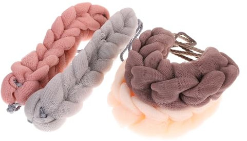 FRCOLOR 4piezas Toalla De Baño Larga De Esponja Unidades De Cáñamo Natural Suave y Duradera Sin Blanqueadores