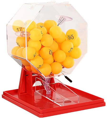 Máquina de lotería con rueda de premios giratoria manual, ideal para entretenimiento en casa, reuniones de empresa, reuniones anuales y sorteos, incluye 50 fichas de bingo y tablero de actividades,