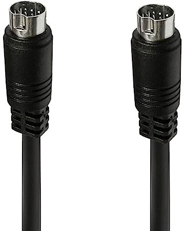 CHAKAE Câble s-vidéo mâle à mâle 10 Broches, connecteur d'ordinateur Mini DIN, câble TV pour projecteur, magnétoscope, DVD, nickelé, 3/1, 5/1/0, 5m