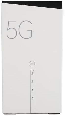 Router 5G SA NSA CPE con Scheda SIM, MTKT750 Fino a 4,67 Gbps, Wifi6 802.11ax Integrato in 8 Antenne Ad Alto Guadagno 4x4 MIMO per Giochi 3 * RJ45 RJ11 Router 5G Portatile (Spina