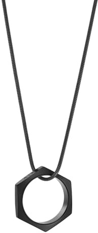 Armani Exchange Herren-Anhänger, Edelstahl, schwarz, AXG0137001, Einheitsgröße, Edelstahl, Kein Edelstein