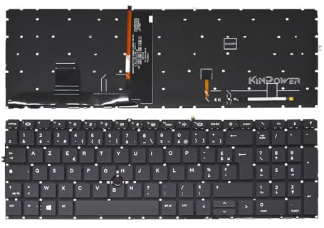 KINPOWER Clavier Azerty Français Compatible avec HP Elitebook 850 G7 850 G8 Rétro-éclairage