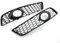 1 paio di griglie a rete per paraurti anteriore per auto, compatibili con Audi A3 8P 2009-2013 8P0807682D fendinebbia a nido d'ape (nero lucido) (nero lucido)