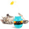 Chiluxendo Jouet Chat Interactif, 3 en 1 Jouets pour Chats Interieur, Jouet Distributeur Croquette Chat avec Boule, Jouets Tumbler pour Chat avec Distributeur Automatique de Nourriture (Bleu)