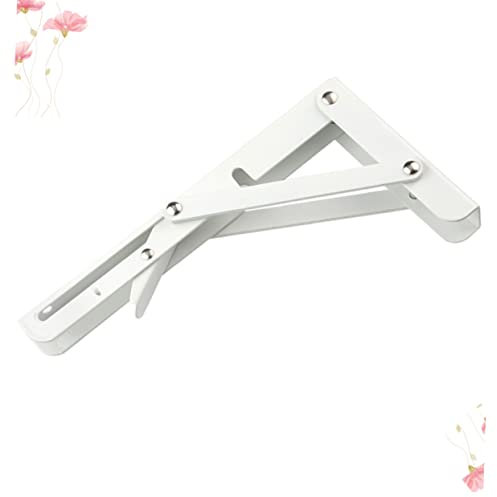 KITANDOVE Klappbare Triangel Regalträger Aus Edelstahl Wandmontierbarer Stützrahmen Für Tische Bänke Und Regale Robuste Und Langlebige Halterung Weiß