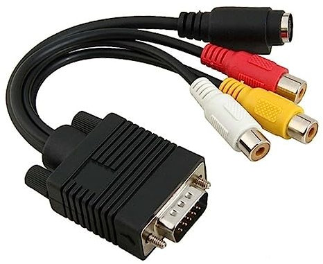 CAXUSD Vga Svga Zu S-video Adapter-konverterkabel Reinkupfer Zur Konvertierung Von Vga in S-video-signale