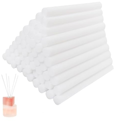 UILYNIU 80 Piezas Filtros Humidificador Recarga de Filtro Varillas de Humidificador Repuestos, Difusor Aromas, Palitos de Humidificador, Filtro de Algodón, para Mini Humidificador Difusor de Aroma