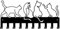 SUPERDANT Porte Clef Mural Cat Line Art Décoratif pour Chats 10 crochet Organisateur de Porte Clé Mural pour Chats Décoration Murale de Cuisine Porte Clés Personnalisé Cintre