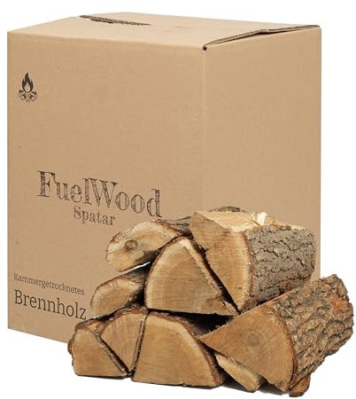 Leña Secada al Horno, 25 cm, Menos del 15% de Humedad, Ideal para Horno, Chimenea, Barbacoa, Barbacoa y Hoguera, Leña, Leña, Barbacoa (Fresno, 25 litros)