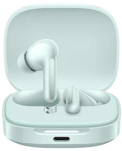Xiaomi Redmi Buds 6 Wireless Earbuds, Dual Drivers, 49dB Hybrid ANC, Immersive Sound, 42-Hour Battery Life, 2-MIC AI ENC, Bluetooth 5.4 – Coral Green
