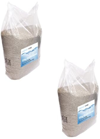 pajoma® Quarzsand 2x 25 kg für Poolfilter & Sandfilteranlage | 0,4-0,8 mm Körnung, hochrein | Aquarien- und Bausand | gerundete Kanten, vielseitig einsetzbar