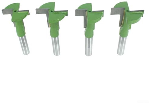 HpLive 4 Stück Holzfräser-Set mit 8mm Schaft, T-Nut Fräser Hartmetall Nutfräser Oberfräser für Schneiden von Massivholz, MDF, Sperrholz, Spanplatten