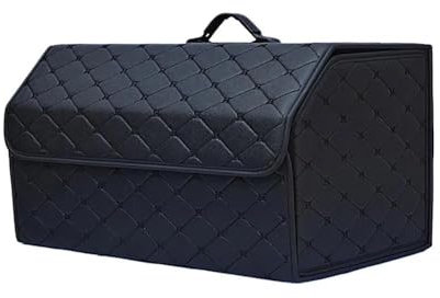 WBWBB Auto Kofferraum Organizer für Ford Farris 2021-2022, Aufbewahrungstasche Autotasche Box Kofferraumtasche PU-Leder Zusammenklappbarer,L