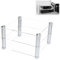 IMUNKT Acryl Audio Rack, Kleine HiFi Regal Medienständer, Tabletop DAC Kopfhörerverstärker Regal, Transparent/schwarz, CD-Player-Ständer, 2 Etagen(Clear)