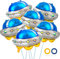 Raumschiff Luftballons 6 Stück Weltraum Raumschiff Luftballons Raumschiff Weltraum Party deko für Kinder Weltraum Themen Party Geburtstagsdeko