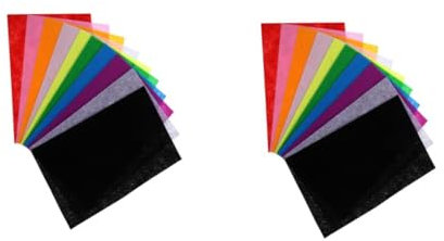 DIYEAH 2 Sätze 2Sets Bastelfilz Blatt Klappbezug Tuch Patchwork Handarbeit Materialien Patchwork Stoff Farbe Filz Tuch Patchwork Filz Tuch Filztuch Nähstoff Unterlage Filz 20 Stück * 2