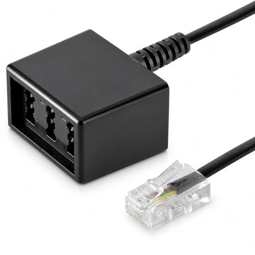 1aTTack.de 1x 3.0m - Western-Stecker 8/4 auf TAE NFN-Buchse