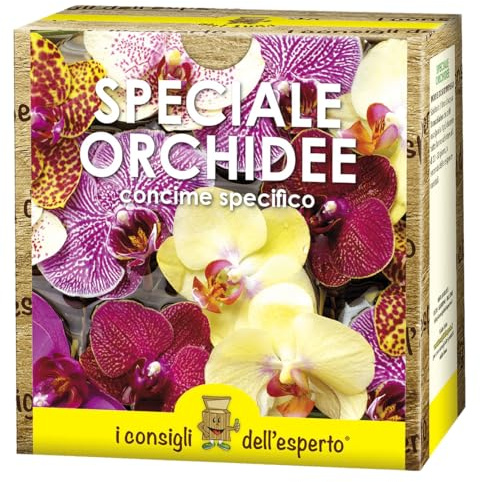 Speciale Orchidee – Concime Minerale Specifico per Orchidee 250 g – Fioritura Abbondante e Colori Brillanti – Facile da Diluire – Con Microelementi – Uso Interno ed Esterno