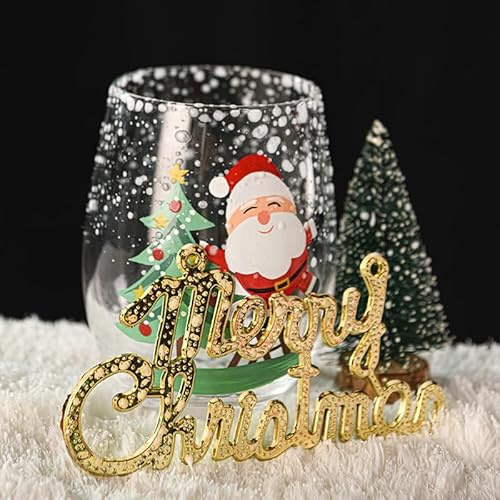 Cosiesnest 550ml Christmas Glass Mug, Anti-scalding Xmas Coffee Mug Lovely Xmas Mugs Milk Mugs Festive Christmas Tea Cups for Kids Parents Friends Xmas Ideal Gifts (Santa Claus)