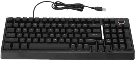 Tangxi Wired Small Keyboard, 98 Tasten RGB Mechanical Feel Tragbar mit Verstellbaren Ständerfüßen und Regenbogen -Hintergrundbeleuchtung, für PC Gaming Business Work 7 8 10 OS X