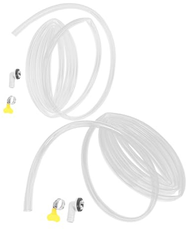 DIYEAH 2 Sets Air Conditioner Drain Hose Kit with Leakproof Connector and Clamp Portable Ac Water Drain Pipe for Window and Portable Ac Units Quick Assembly Adaptable for Efficient