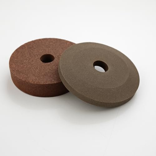 COFFEEE Set mit 2 Schleifscheiben für Aufschnittmaschine Ø51 mm – Tasse groß Ø51 mm × 12 mm × Ø8 mm und Stufe fein Ø51 mm × 7 mm × Ø8 mm – Professionelle Schleifscheiben kompatibel mit Berkel, Manconi