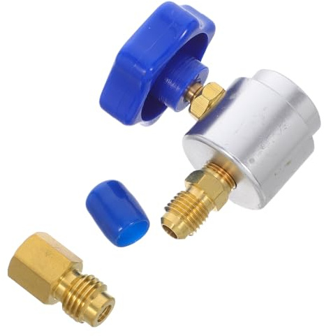 NUOBESTY 134a Adaptateur de Charge pour Réfrigérant Automobile Robinet Auto-obturant pour Canette Valve de Charge pour Bouteille