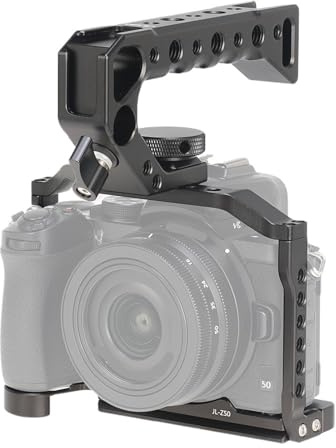 Kompatibel mit FOTGA DSLR-Kamerakäfig for Nikon Z50, Kaninchenkäfig-Videofotografie-Rig mit Griff-Lokalisierungsloch(Alai Handle)
