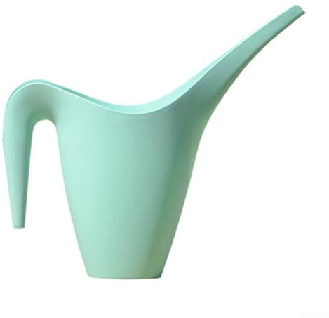 Brocca da giardino con beccuccio lungo, colore blu ciano, per vasi di fiori e piante d'appartamento, contenitore in plastica da 1 litro, facile da controllare, design leggero per patio