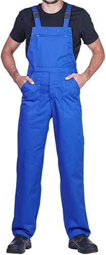 MAZALAT work wear Salopette da Lavoro Uomo, Taglie Grandi S-3XL, Made in EU, Colori Diversi, Tuta da Lavoro Uomo Qualità, Blu, 3XL