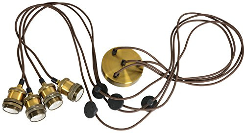 Lyyt | Quadruple Vintage Light Fitting | E27 - Antique Copper