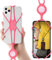 BONE Crossbody Handykette Universal, Silikon Hülle mit Handyband, Flexibeles Halsband zum Umhängen, Handy Trageband für 4-6,7 Zoll Smartphone iPhone Samsung Galaxy Google Pixel Huawei LG - Rosa