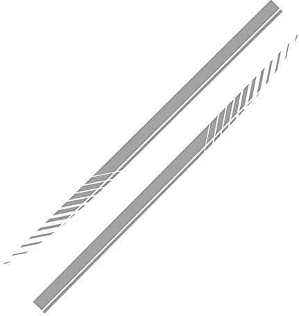 iSpchen 2 Stück Autoaufkleber Auto Seiten Streifen Aufkleber DIY Seitenschweller Selbstklebend Aufkleber Seitenaufkleber Auto Seiten Karosserie Dekoration Aufkleber,Silber grau