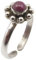 SilverStarJewel Natürlicher Rubin Juli Geburtstein Zehenring 1,5 Gramm massives Sterling Silber