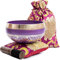 Tibetische Klangschalen-Set – einfach zu spielen für Anfänger – authentische handgemachte Achtsamkeit, Meditation, ganzheitlicher Klang, 7 Chakra-Heilungsgeschenk von Himalayaar (Violett)