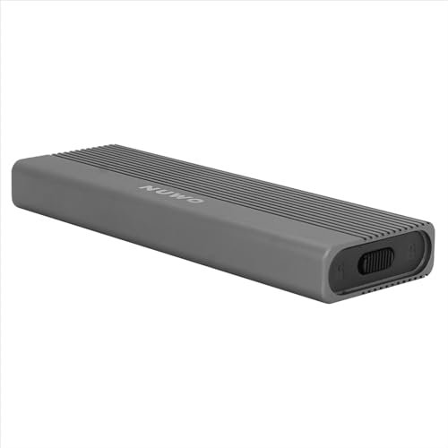 Nuwo 2818SN Box Case SSD M.2 NVMe e SATA, Enclosure Esterno Alluminio Adattatore Type-C to USB 3.0 10Gbps PCIe NVMe, 5 Gbps SATA M-Key (B+M Key), Lettore M2 Size 2230/2242/2260/2280, Senza Attrezzi