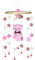 Mobile Baby Windspiele, Bär Puppe Windspiel Holz mit Filzbällen, Mobile Baby Mädchen Bettglocke Anhänger für Babybett Jungen und Mädchen, Wickeltisch Deko