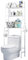 BTGGG 3 Tiers Over Toilet Storage Rack with Removable 2 Hooks Drum Washing Machine Storage Freestanding Laundry Shelf Organizer Multipurpose Metal Bathroom Organizer Rack, White