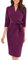 GRACE KARIN Robe Crayon Femme Mi-Longue Col V Manches 3/4 Robe de Bureau Chic avec Ceinture Amovible Pourpre XL
