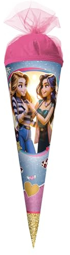 ROTH Motiv-Schultüte, Best Friends Forever, 50 cm, rund, Tüllverschluss