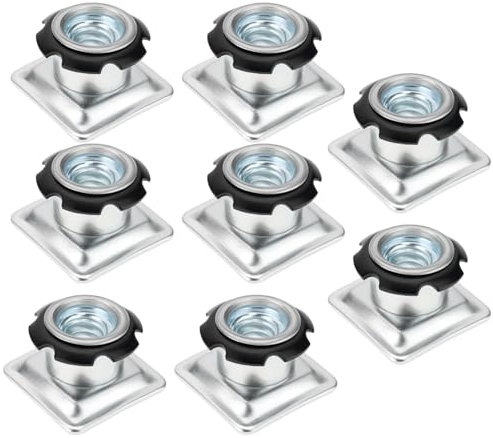 EMSea 8 inserti per tubi quadrati filettati in metallo a stella, 1/4-20 filettature per tubo quadrato con diametro esterno 19 mm e spessore della parete 1,5 mm